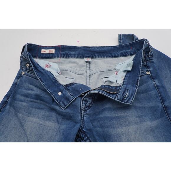 True Religion Jeans Mens 34x33 Geno Relaxed Slim Fit Dark Wash Stretch Denim - Picture 10 of 11